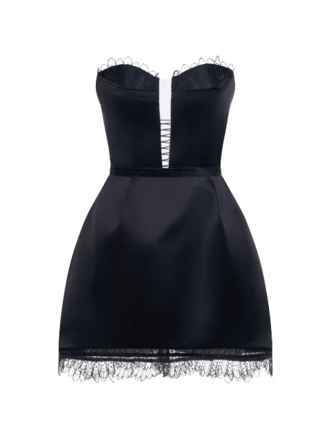 ARAFTU lace-trimmed strapless dress Black RO07E0326MINI