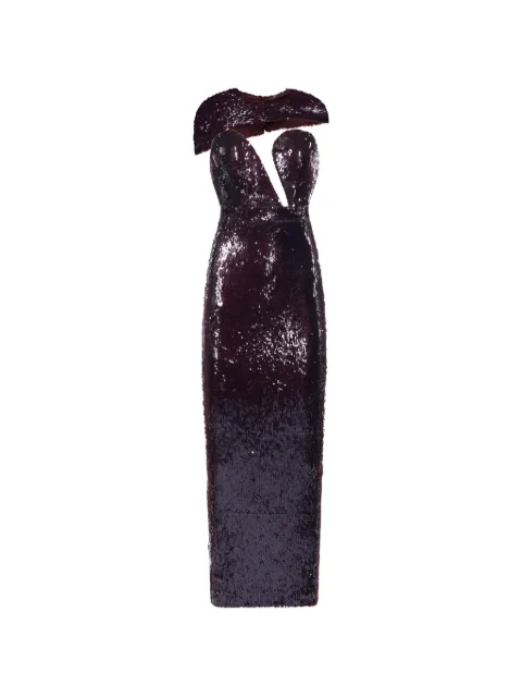 ARAFTU sequin-embellished cut-out dress Purple RO06E0326