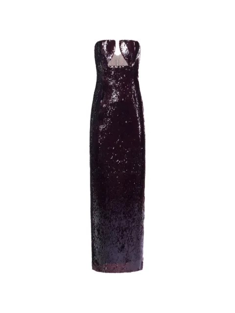 ARAFTU sequin-embellished cut-out dress Red RO04E0326