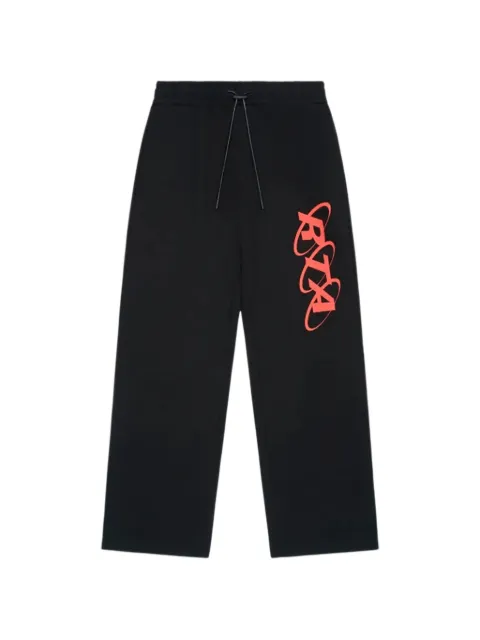 RTA Cameron logo-print track pants Black MEXOK909B2221BKPLR