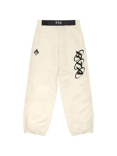 RTA Nixon logo-print track pants Neutrals MEXOW1207B2276RWSND