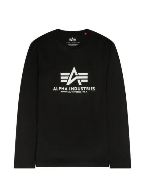 PROTOTYPES 2-D upcycled long-sleeve T-shirt Black PROMTPS0002