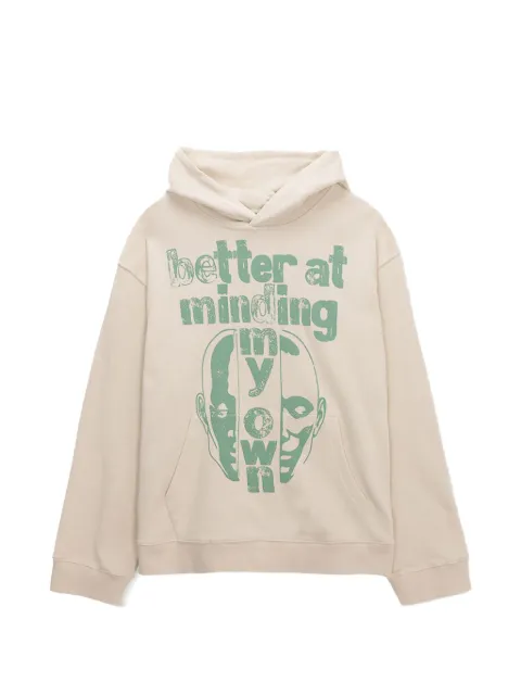 Honor The Gift Better At Minding My Own graphic-print hoodie Neutrals HTG260165