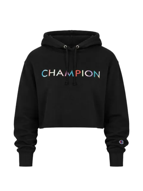 Champion Reverse Weave cropped hoodie Black WL659586389003