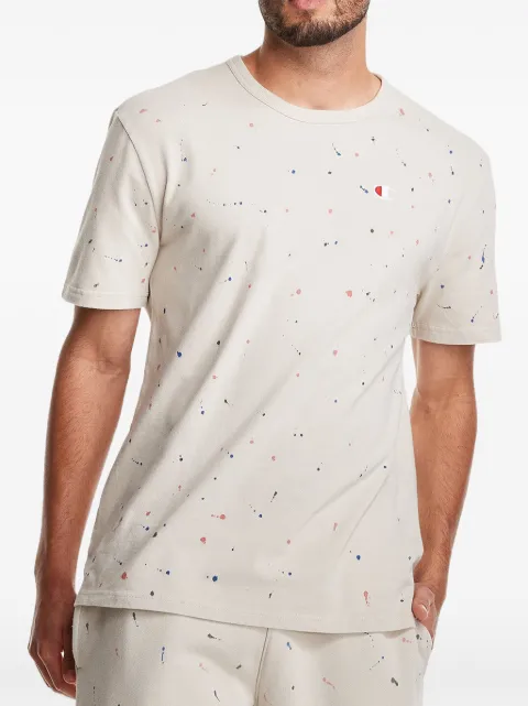 Champion Heritage paint-splatter T-shirt Neutrals T25969549967AZXC
