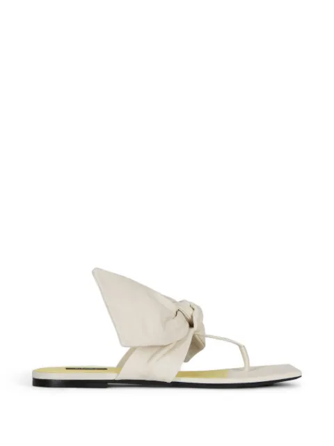 Givenchy Boudoir bow flat sandals White BE30B9E2H6