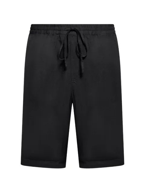 120% Lino drawstring-waist linen shorts Black 33ALIM29CM0000253000
