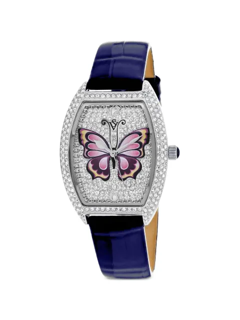 CHRISTIAN VAN SANT Papillon crystal-embellished 36mm watch Silver CV4871BL