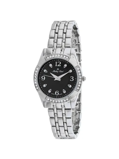 Mathey Tissot Fleury crystal-embellished 28mm watch Black D2568AN