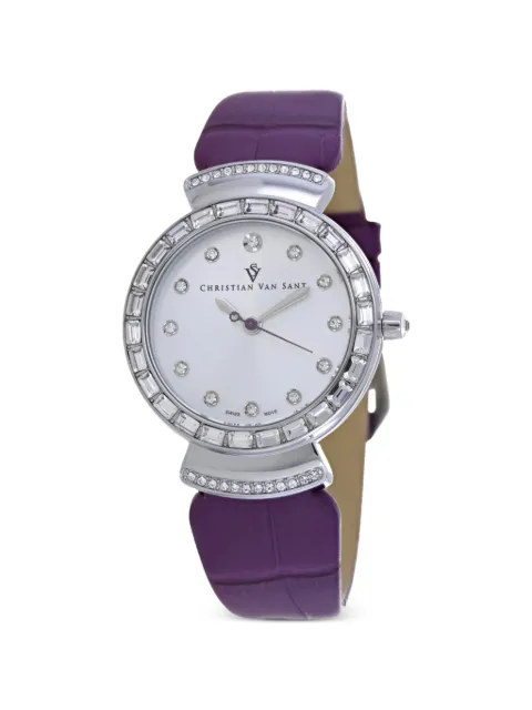 CHRISTIAN VAN SANT Nova crystal 34mm watch White CV2942