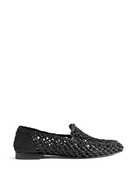 Le Monde Beryl woven leather loafers Black SLOLKNBLA