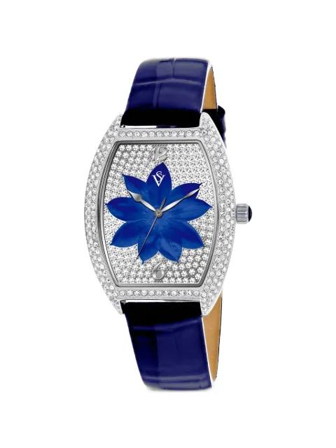 CHRISTIAN VAN SANT Lotus Crystal 36mm watch Blue CV4854
