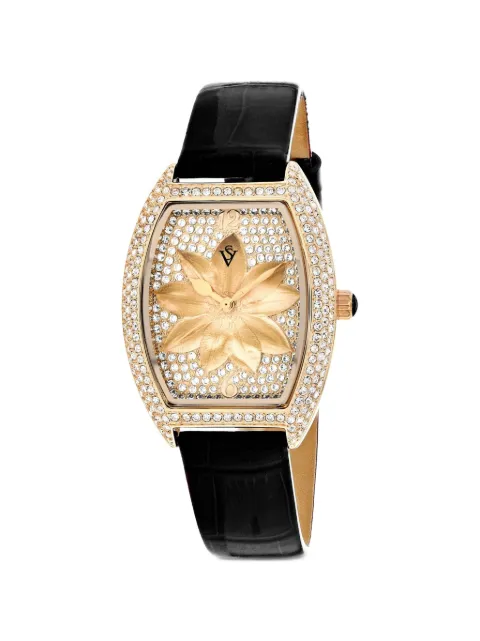 CHRISTIAN VAN SANT Lotus Crystal 36mm watch Gold CV4856
