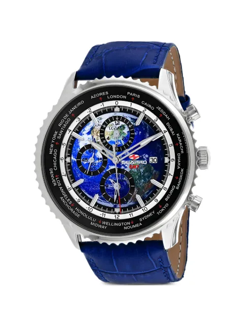 SEAPRO Meridian World Timer GMT 47mm watch Blue SP7132