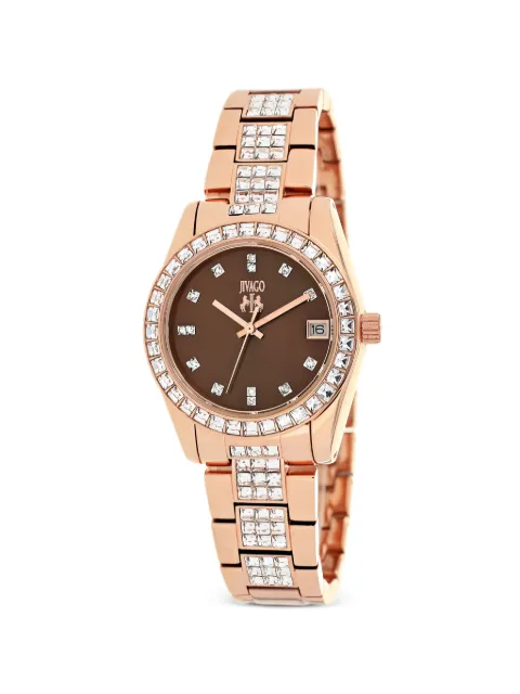 JIVAGO Magnifique crystal-embellished 30mm quartz watch Brown JV6413