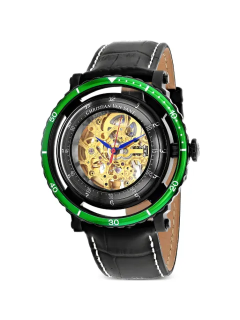 CHRISTIAN VAN SANT Dome skeleton 44mm automatic watch Gold CV0745