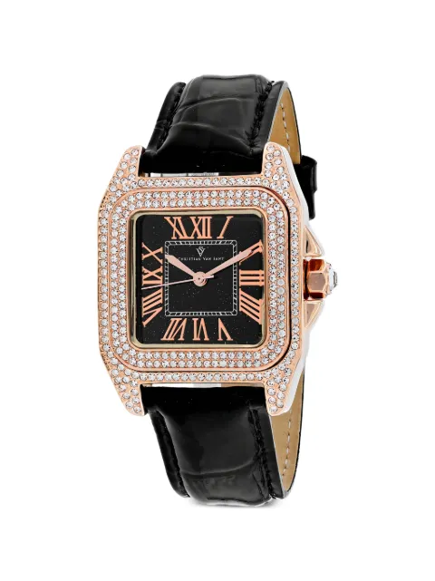 CHRISTIAN VAN SANT Radieuse crystal-embellished 29mm quartz watch Black CV4425