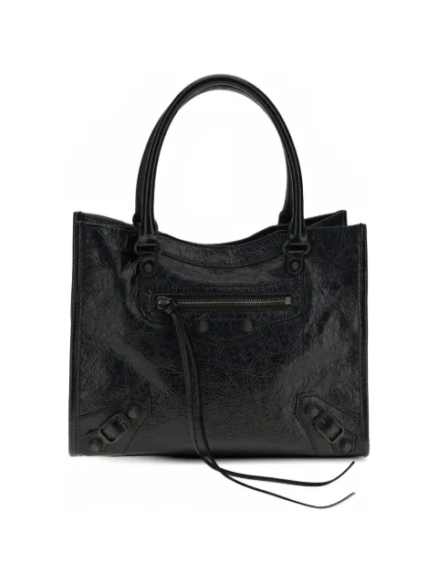 Balenciaga mini Le City lambskin tote bag Black 8753662ABEK1000