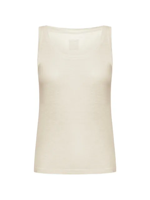 120% Lino slub-texture tank top Neutrals 33ALIW7753000B568S00