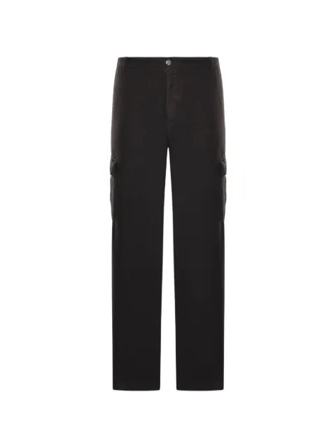 120% Lino linen cargo pants Black 33ALIM29DX0000476000