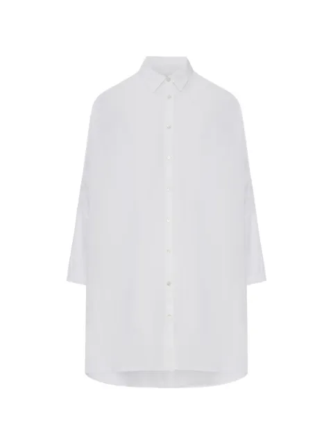 120% Lino long-sleeve linen shirt White 33ALIW1290000B317000