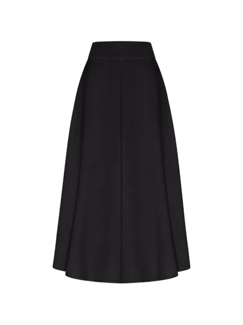 120% Lino panelled midi skirt Black 33ALIW59AF000B317000