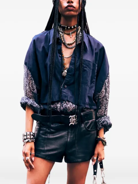 R13 Overlay Drop abstract-bandana shirt Blue R13WR624