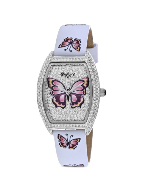 CHRISTIAN VAN SANT Papillon crystal-embellished 36mm watch Silver CV4871