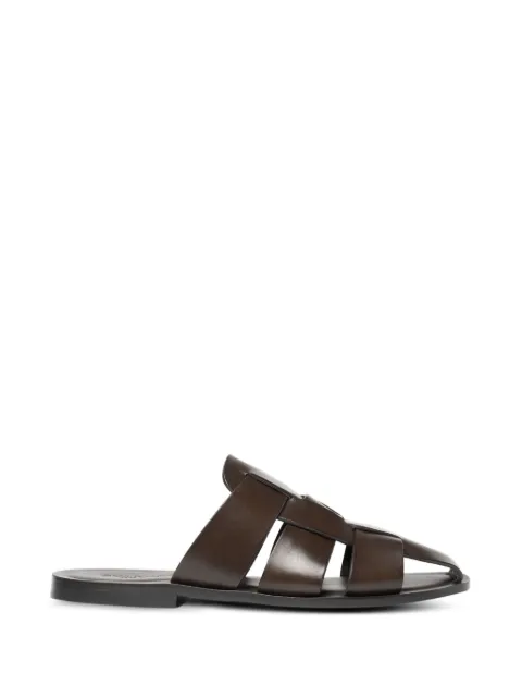 Scarosso Perseo cage-style sandals Brown PERSEOMULEBROCALF