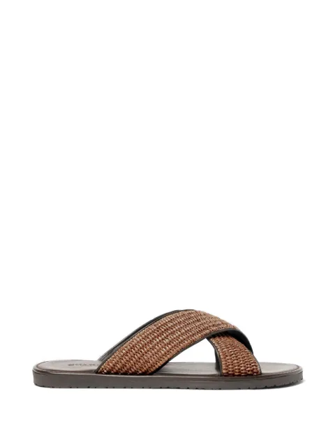 Scarosso Ettore raffia sandals Brown ETTORESANDBRORAFF