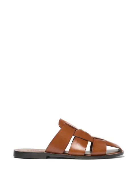 Scarosso Perseo cage-style sandals Brown PERSEOMULECUICALF