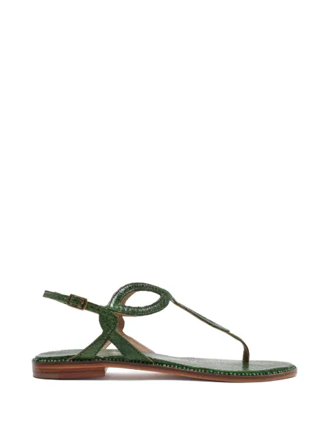 MALIPARMI Urban Spin snakeskin sandals Green SX09700156760131