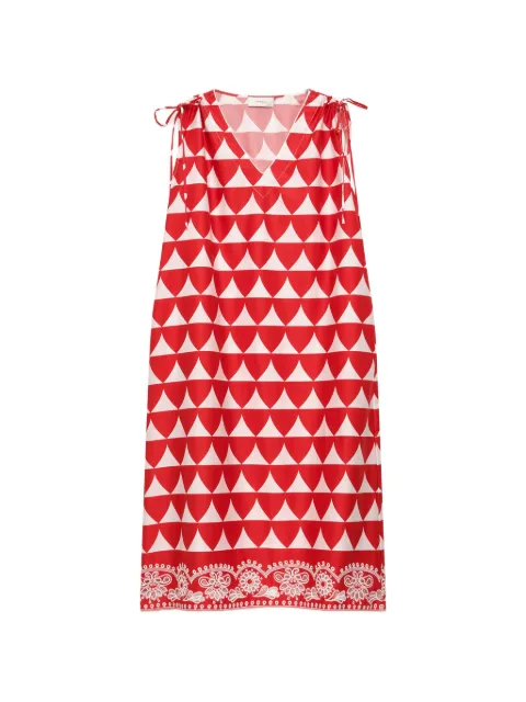 MALIPARMI Optical Broderie maxi dress Red JF669315216B3036