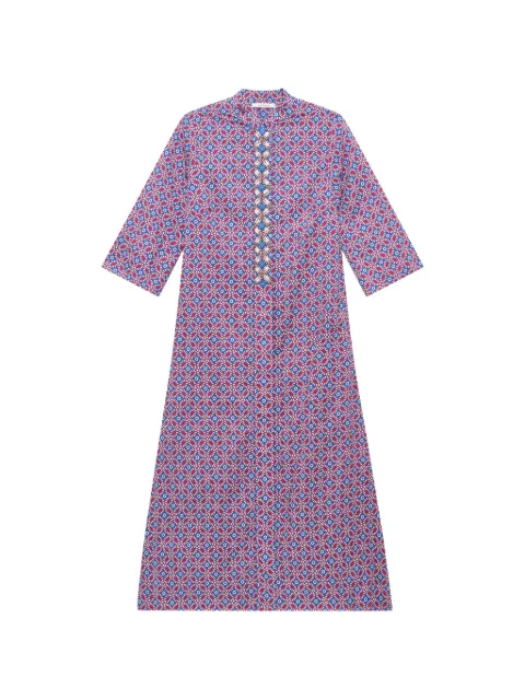 MALIPARMI geometric-print kaftan dress Purple JF669915215D8089