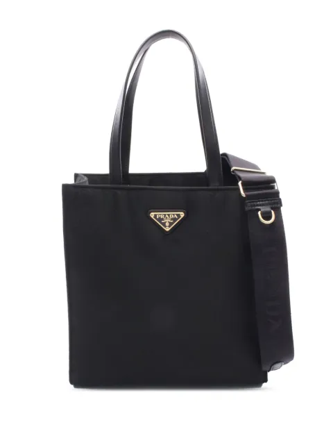 Prada Pre-Owned 2013-2026 Re-Nylon Tessuto satchel Black B7SAL0MIIKMZFFQ2