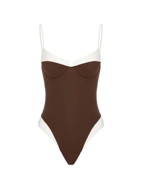 Noire Swimwear Celine swimsuit Brown NSW461