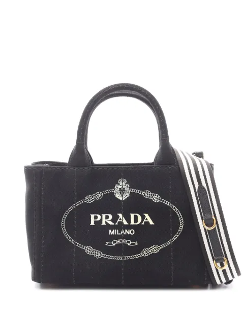Prada Pre-Owned 2013-2026 Canapa Logo handbag Black T1S0I1B1R68XWBSR