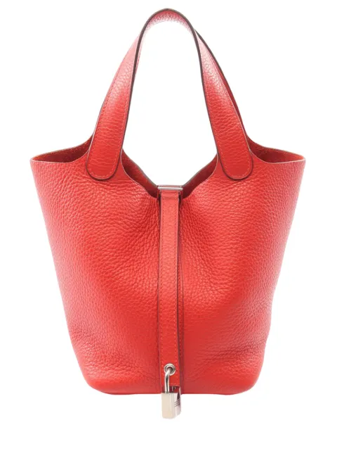 Hermès Pre-Owned 2017 Clemence Picotin Lock 18 handbag Red EFHVAMVHP1LD9RD9
