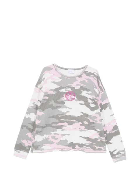 BLUE SKY INN camo-print waffle-knit T-shirt Pink BS2601001