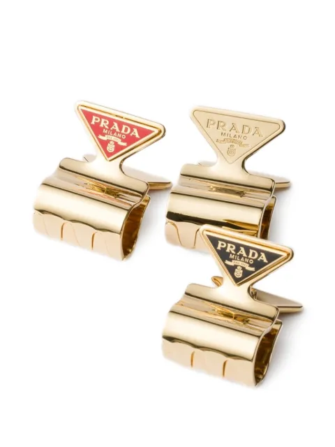 Prada Set of metal claw hair clips Gold 1IF3122BA6
