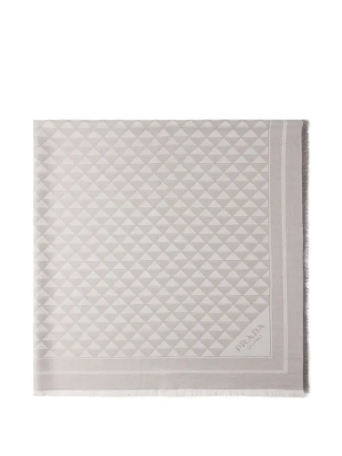 Prada silk, viscose and Lurex shawl Neutrals 1FS1082HJU