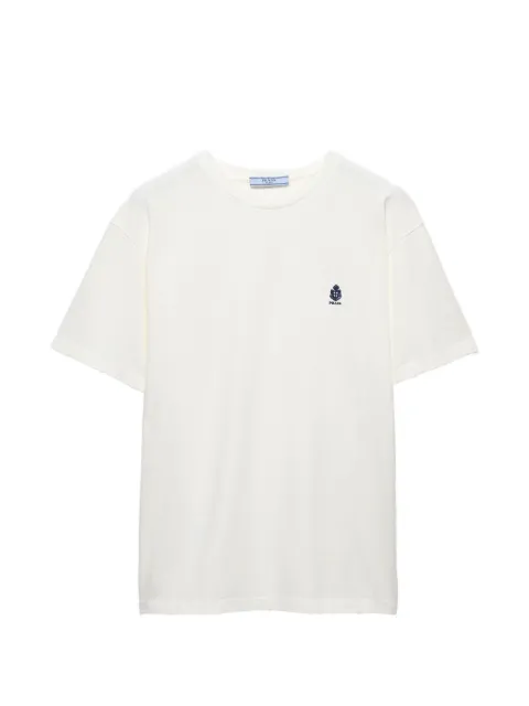 Prada garment-dyed jersey T-shirt White 3578BRSOOO19Z8