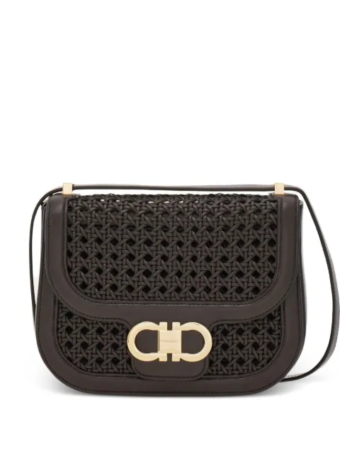 Ferragamo small Gancini North-South cross body bag Brown 21A642