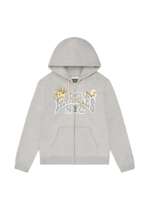 Denim Tears Hardies NYC zip-up hoodie Grey DT586