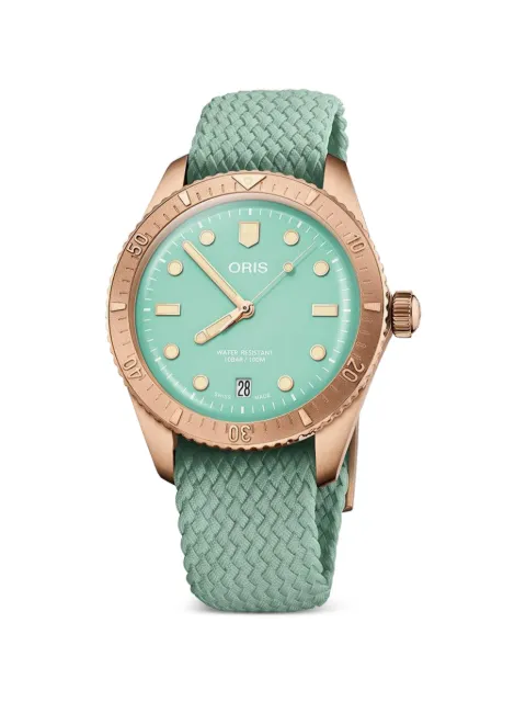 Oris stainless steel Divers 38mm watch Green 0731903BRS