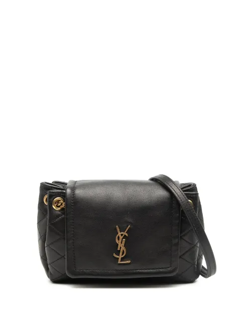 Saint Laurent Pre-Owned 2023 Mini Quilted Lambskin Monogram Nolita Bag crossbody bag Black 5QGL49VOR6C5B961