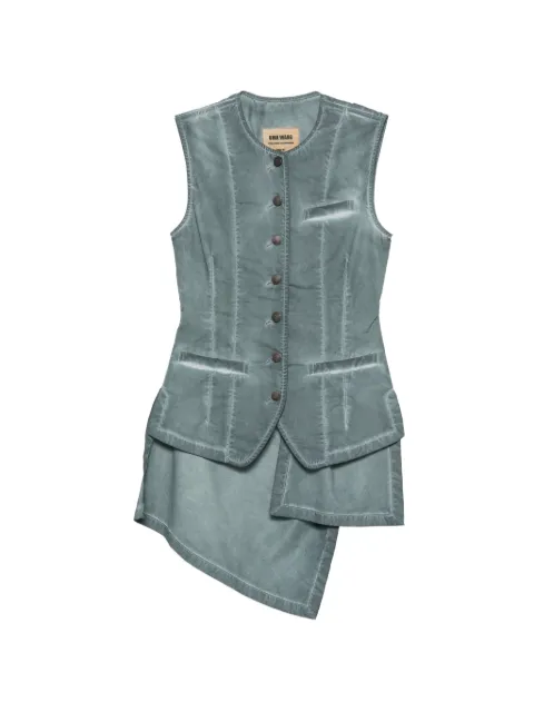 Uma Wang Kirai twisted-back waistcoat Blue UW6057