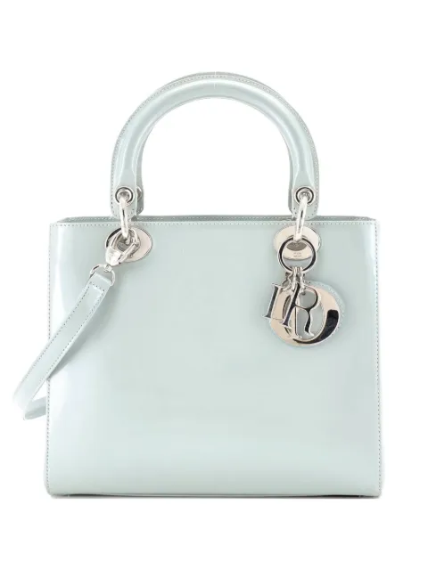 Christian Dior Pre-Owned Lady Dior Bag Patent Medium satchel Blue T2RMTE72PSC3PKN0