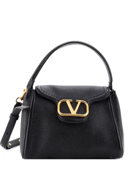 Valentino Garavani Pre-Owned Alltime Top Handle Bag Leather Small satchel Black CYDK4AIAEKIKO3RD