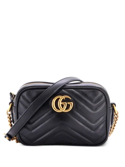 Gucci Pre-Owned GG Marmont Shoulder Bag Matelasse Leather Mini crossbody bag Black N9POGT10DYRQEOTV